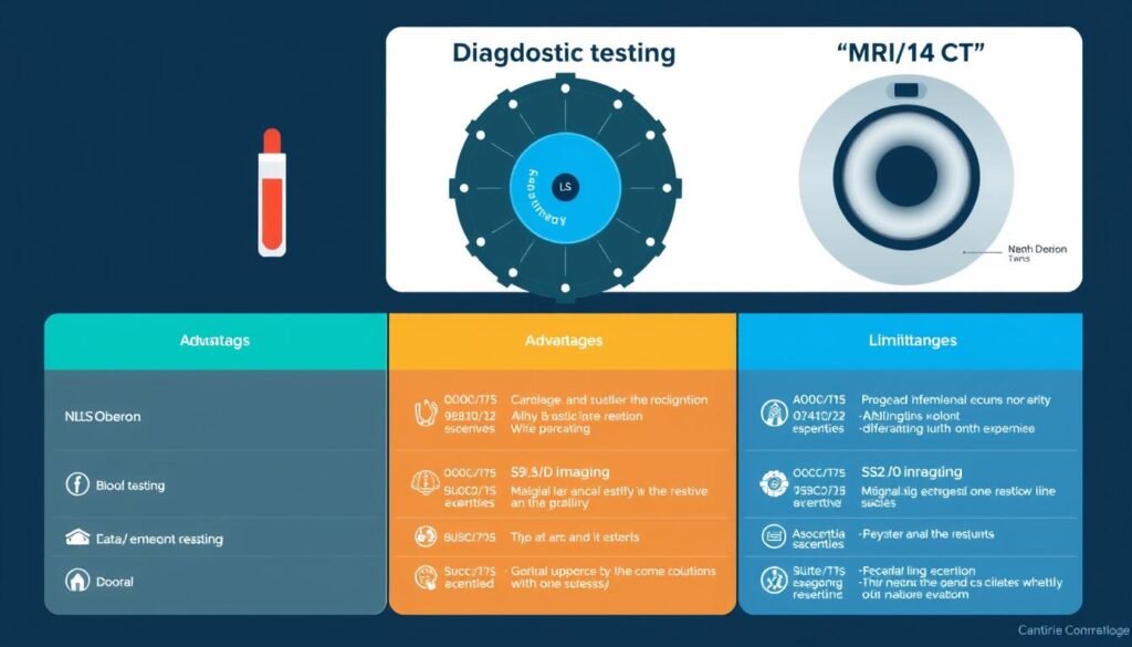 Comparison of different diagnostic methods including NLS Oberon