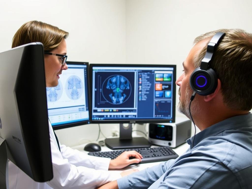 Metatron Hunter 4025 being used by a healthcare professional with a patient