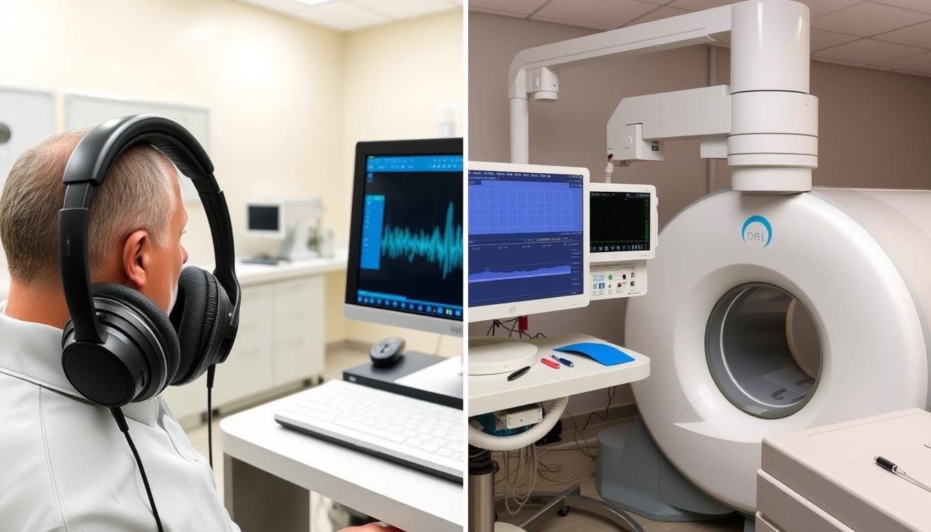 Side-by-side comparison of Oberon NLS Biofeedback and traditional diagnostic equipment