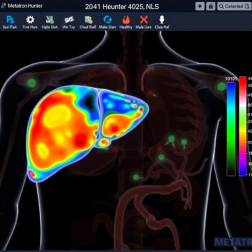 3D visualization of organs in the Metatron Hunter 4025 NLS software