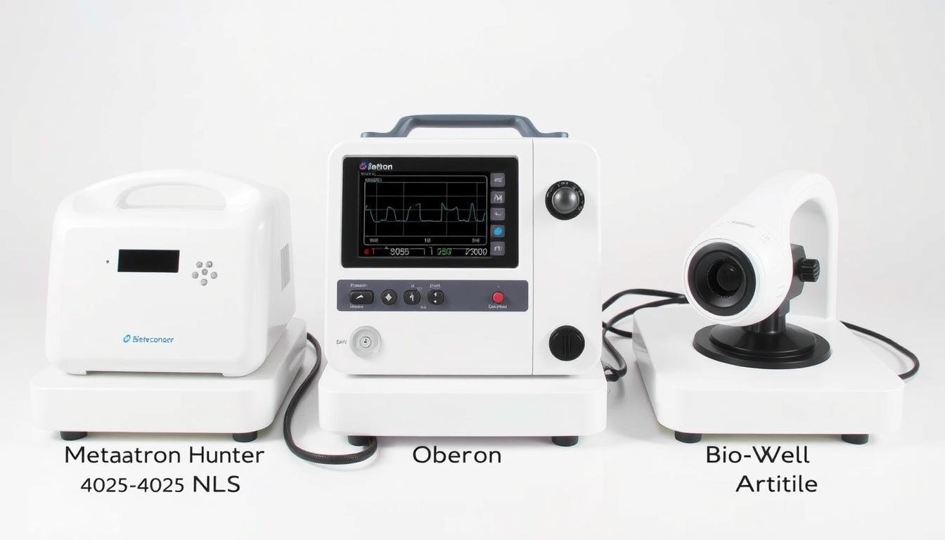 Comparison of different bioresonance devices including Metatron Hunter 4025 NLS