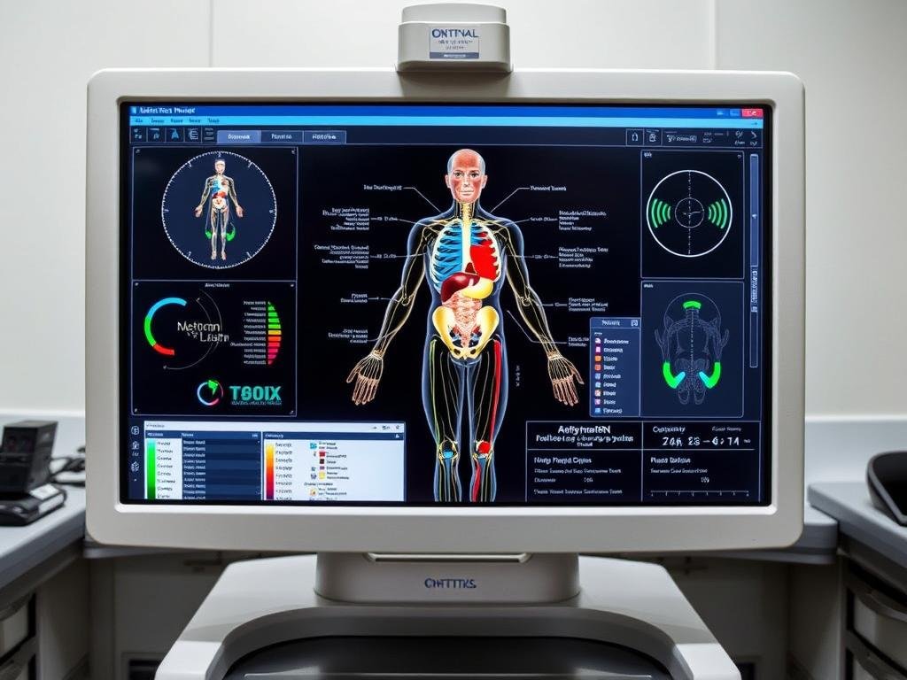 Comprehensive organ mapping display from Metatron Hunter 4025 NLS software