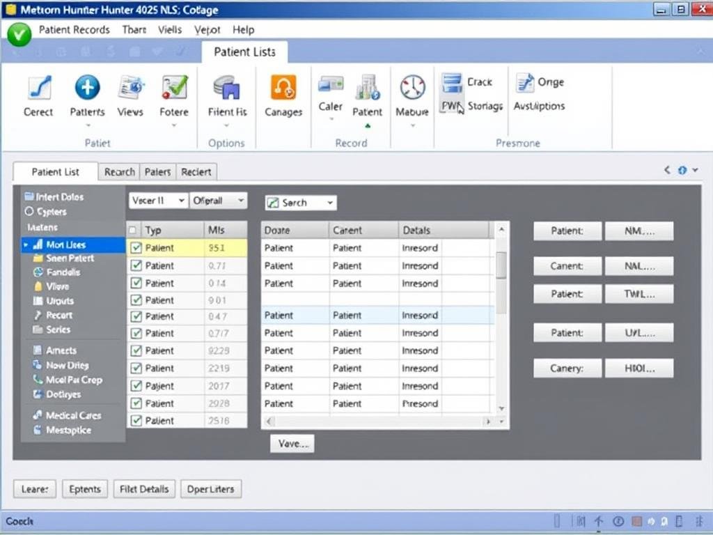 Database management interface of Metatron Hunter 4025 NLS software