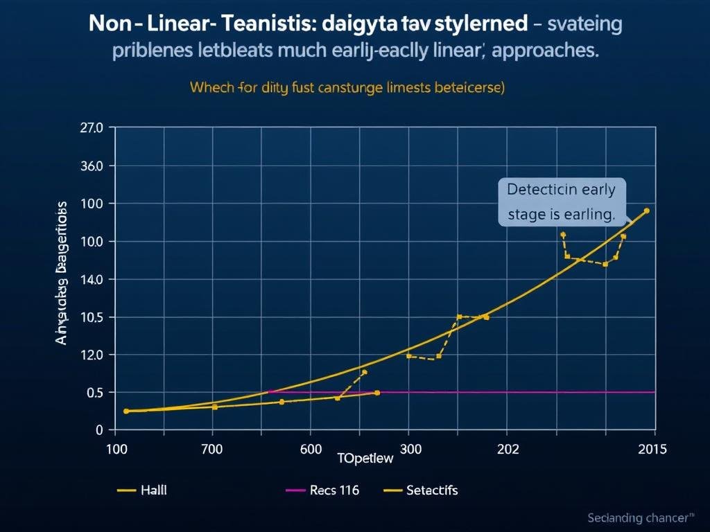 Graph showing the improved accuracy of Non Linear Diagnostic Systems in detecting early-stage anomalies