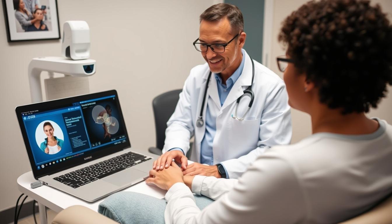 Healthcare professional easily operating the Metatron Hunter 4025 NLS