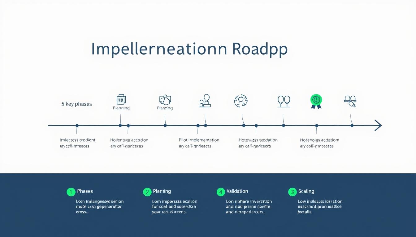 Implementation roadmap for Non Linear Diagnostic System showing key phases and milestones