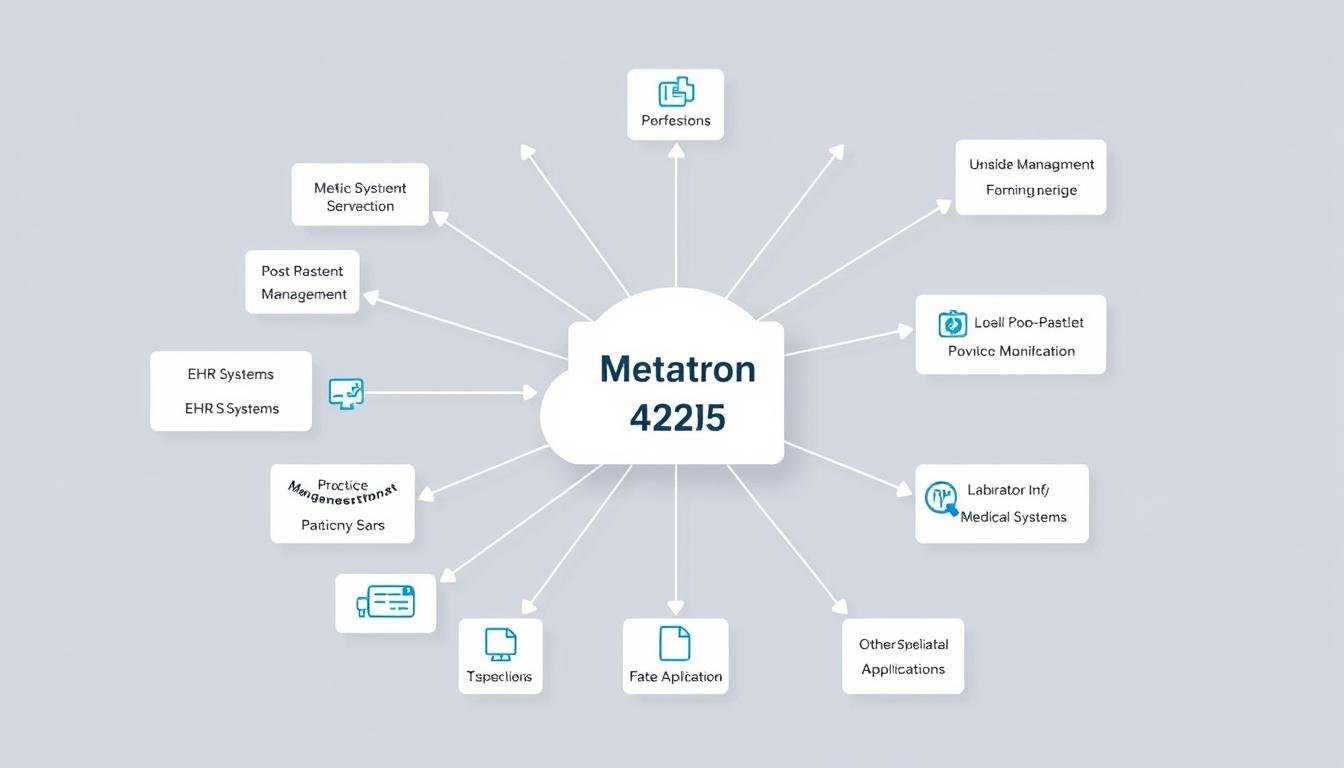 Integration diagram showing Metatron Hunter 4025 NLS connecting with other medical systems