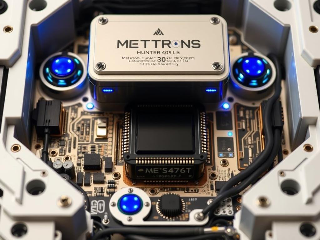 Internal components of the Metatron Hunter 4025 NLS system showing advanced circuitry