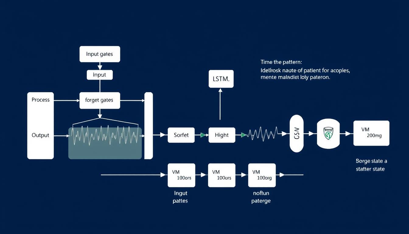 LSTM network analyzing temporal patterns in patient monitoring data for Machine Learning in Non Linear Diagnostic Systems