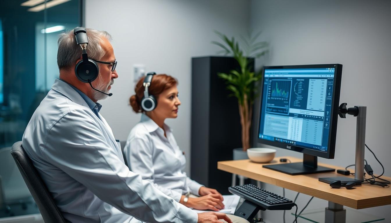 Medical professional using Metatron Hunter 4025 NLS with a patient