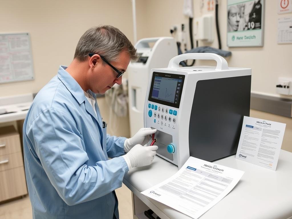 Metatron 4025 warranty and maintenance service being performed