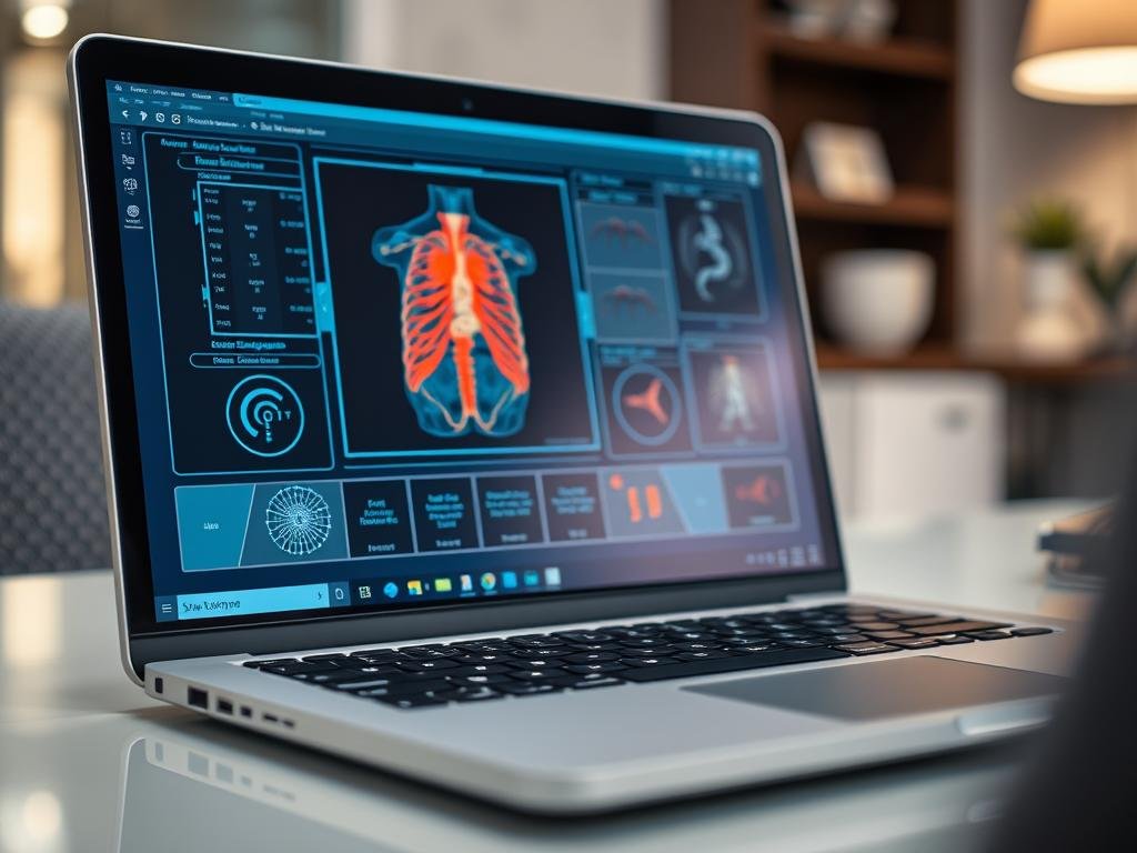 Metatron Hunter 4025 NLS software running on laptop computer