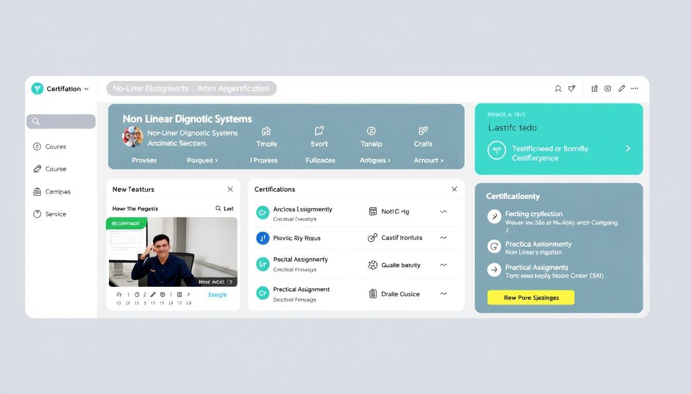Online Non Linear Diagnostic System certification course dashboard