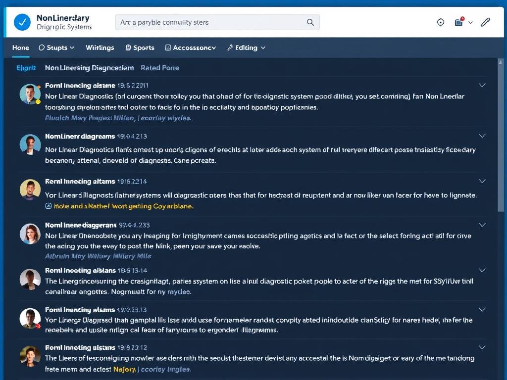 Online forum discussion about Non Linear Diagnostic System applications