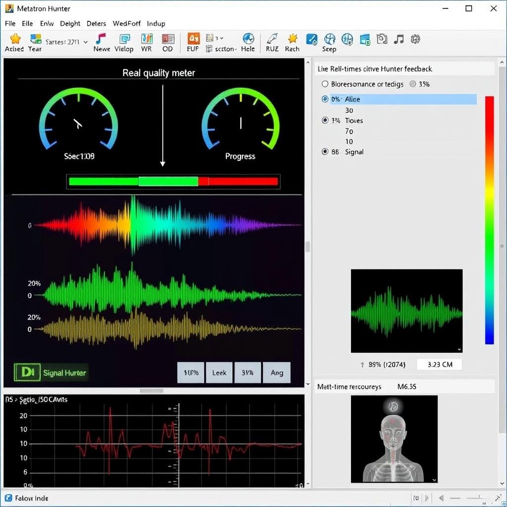 Real-time feedback display on Metatron Hunter 4025 NLS software interface