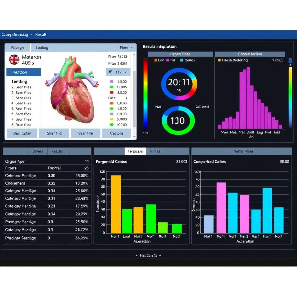 Results interpretation screen in Metatron Hunter 4025 NLS software