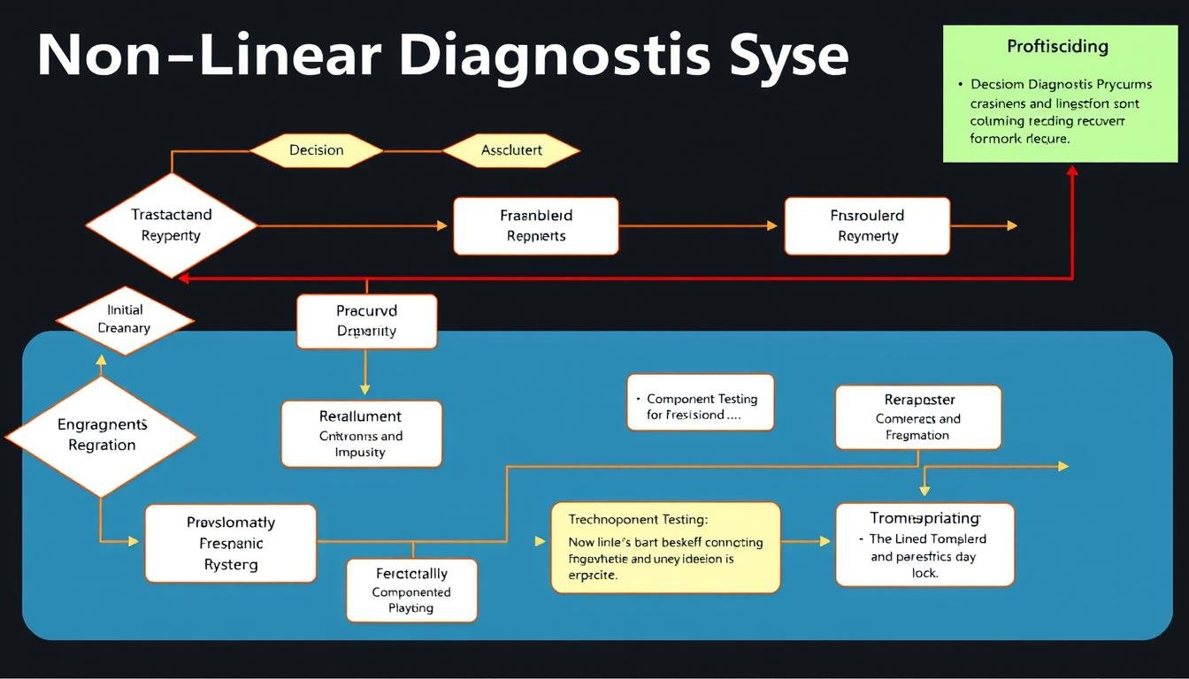 Systematic troubleshooting flowchart for Non Linear Diagnostic System