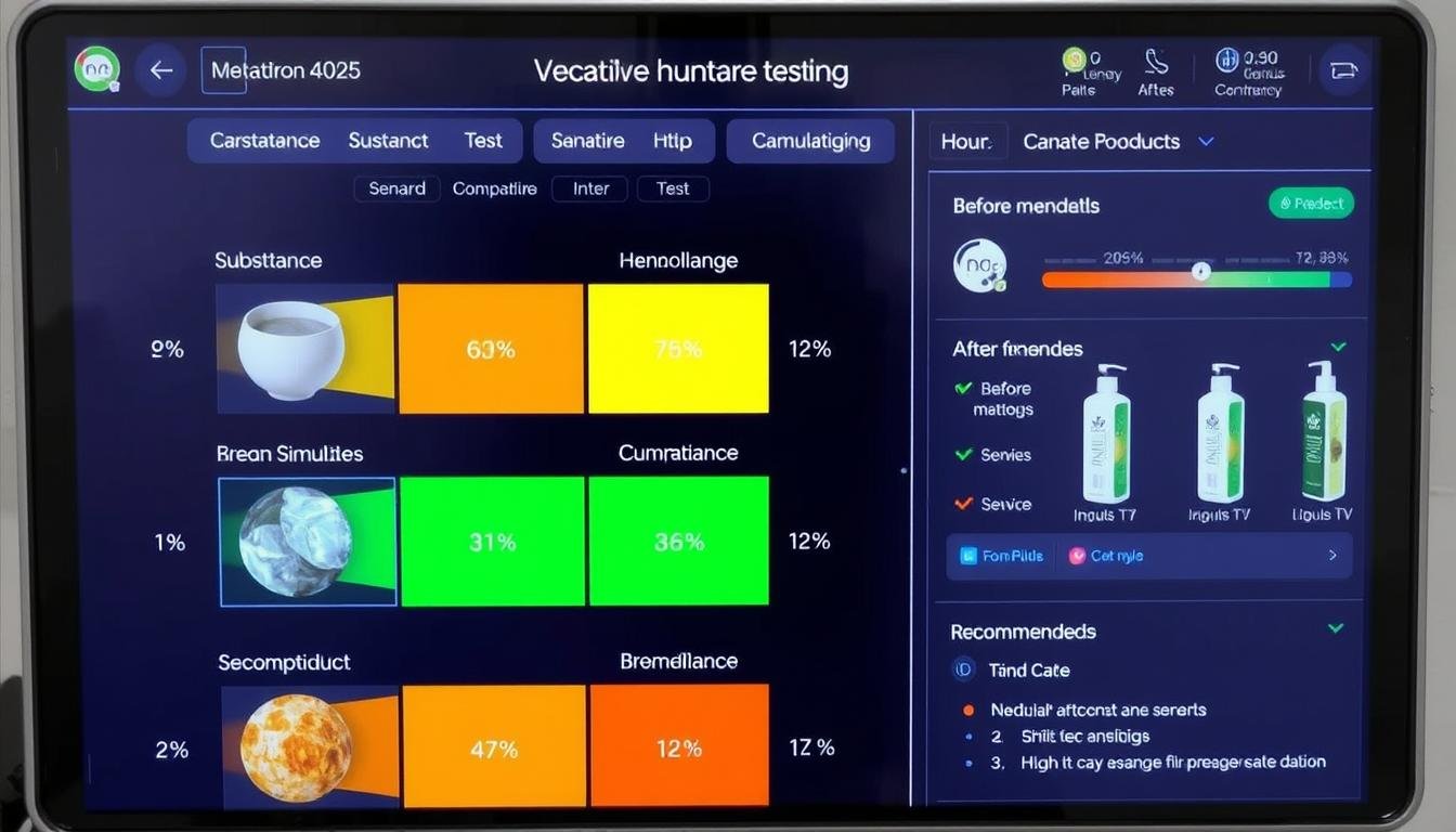 Vegetative resonance testing screen on Metatron Hunter 4025 NLS