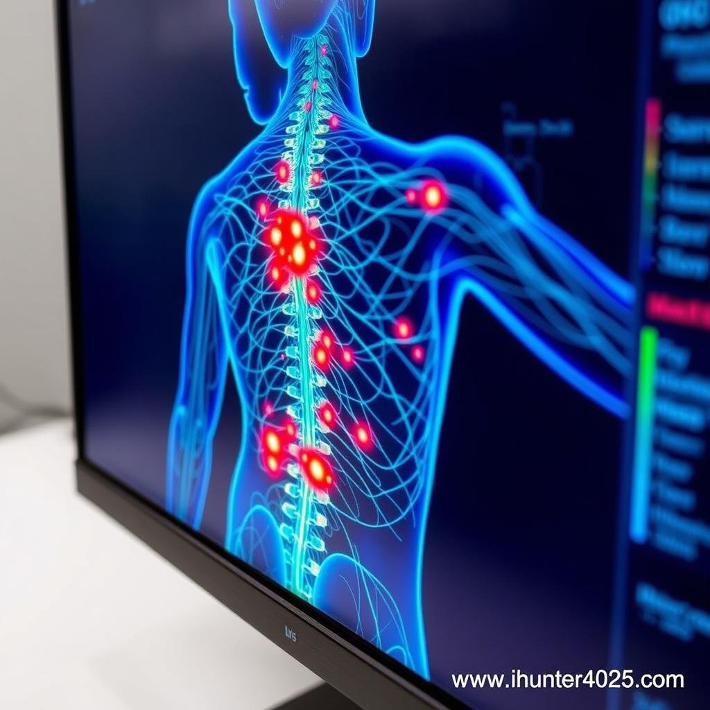 3D visualization of pain pathways detected by Metatron Hunter 4025 NLS
