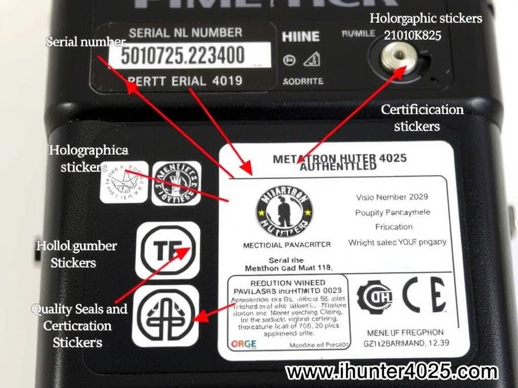 Authenticity verification features of genuine Metatron Hunter 4025 NLS devices