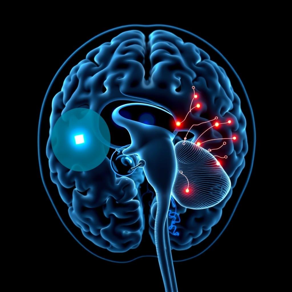 Brain scan highlighting sleep centers