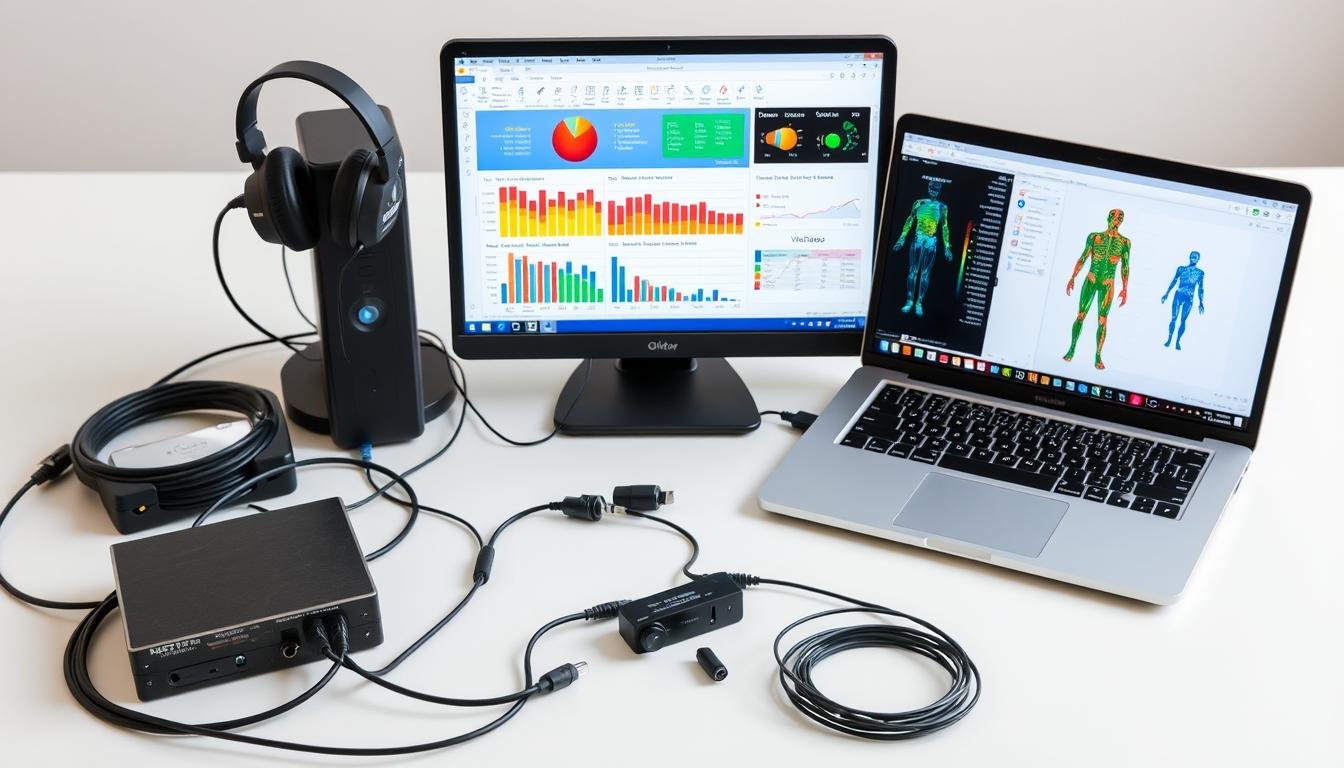 Complete Metatron Hunter 4025 NLS system with vitamin analysis software displayed on screen