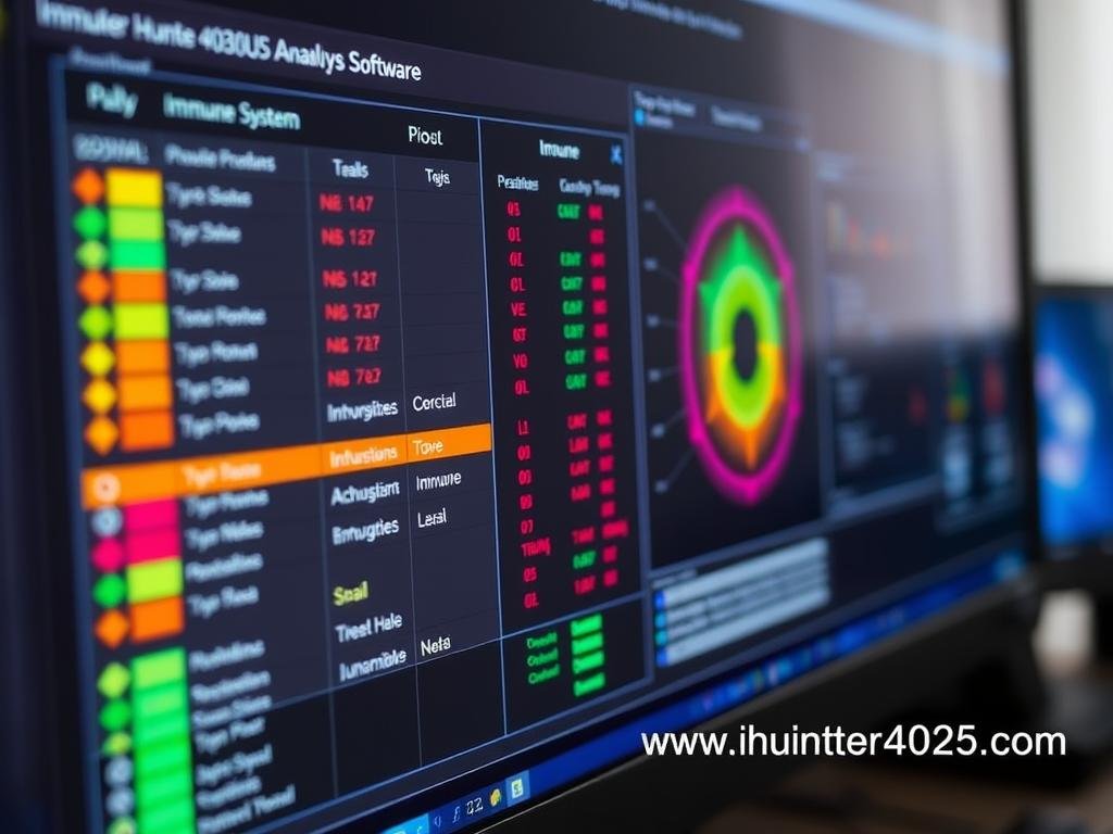 Detailed immune system analysis screen