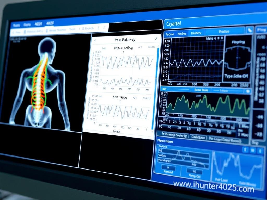 Detailed pain pathway analysis screen from Metatron Hunter 4025 NLS