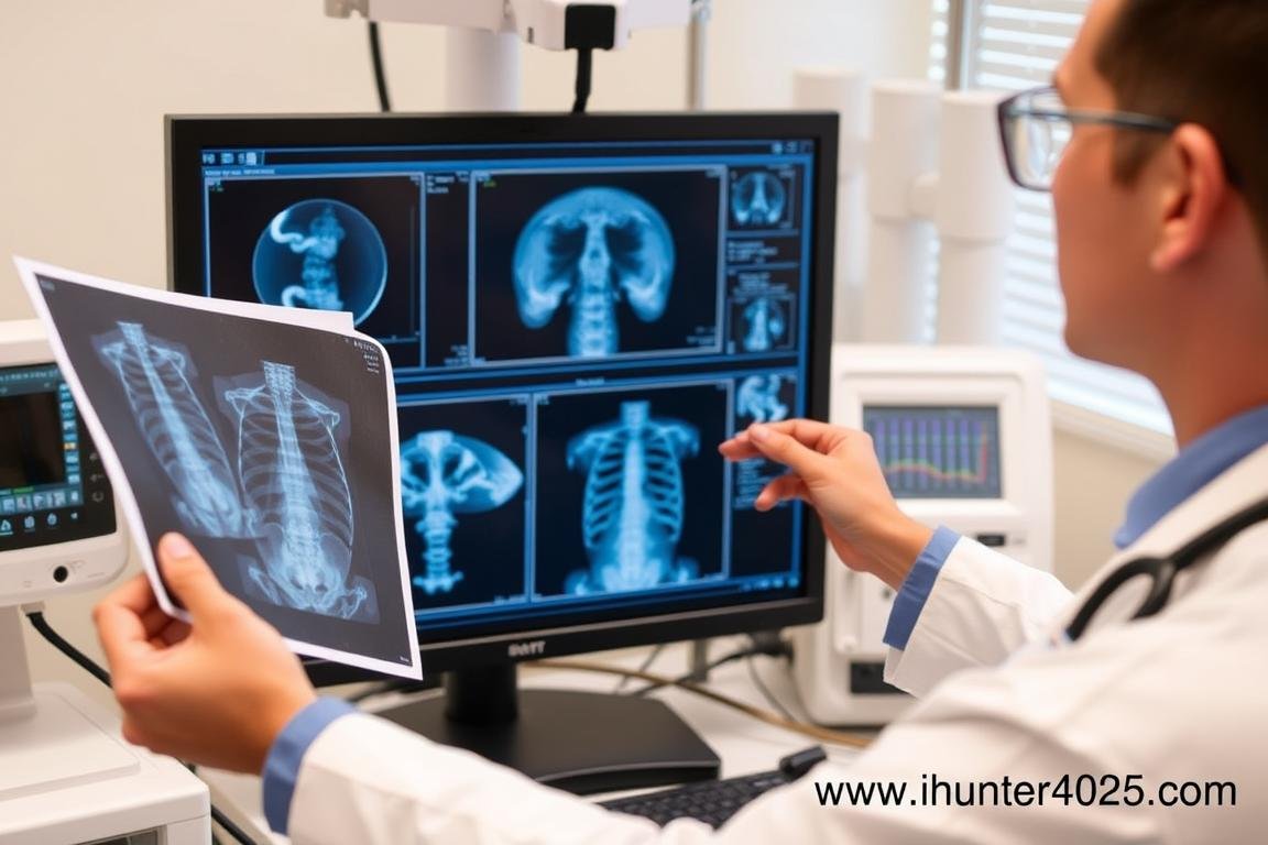 Healthcare practitioner integrating Metatron Hunter 4025 NLS with traditional diagnostics