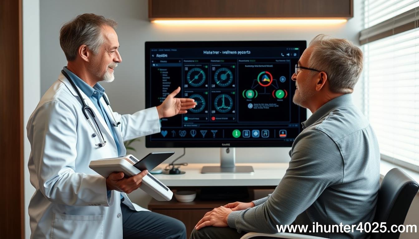 Healthcare professional using authentic Metatron Hunter 4025 NLS with a patient