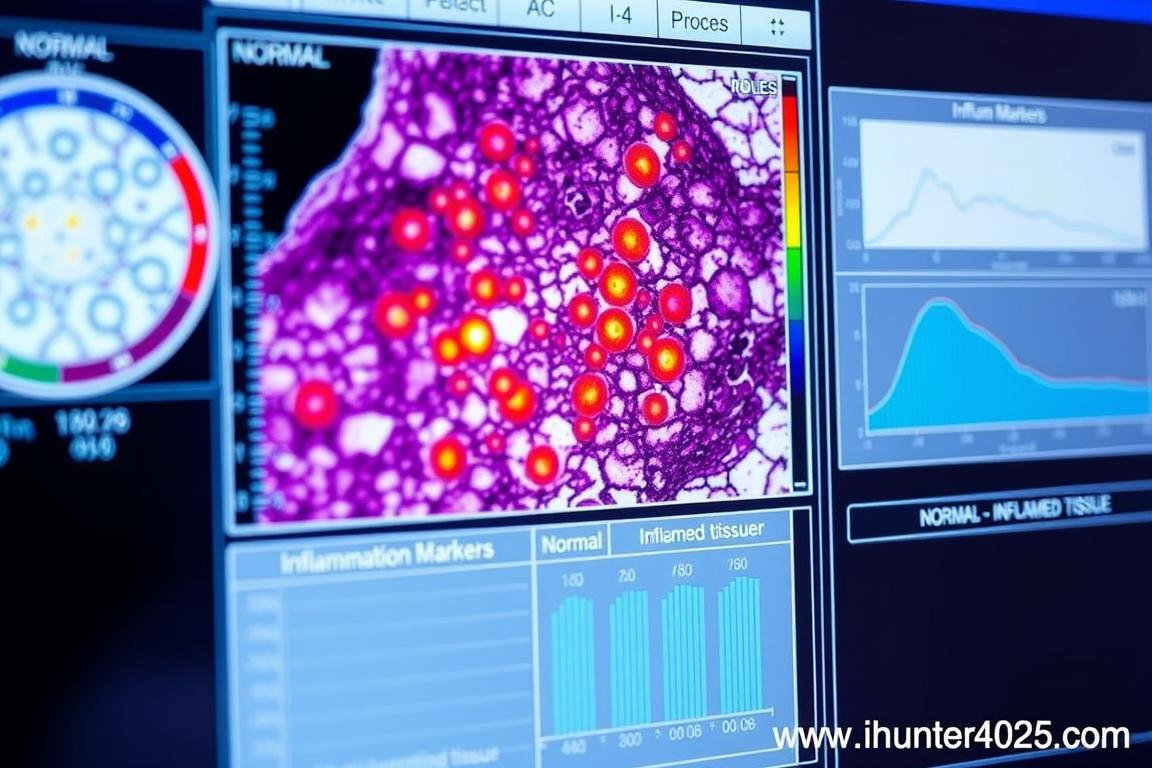 Inflammation analysis screen showing cellular markers on Metatron Hunter 4025 NLS