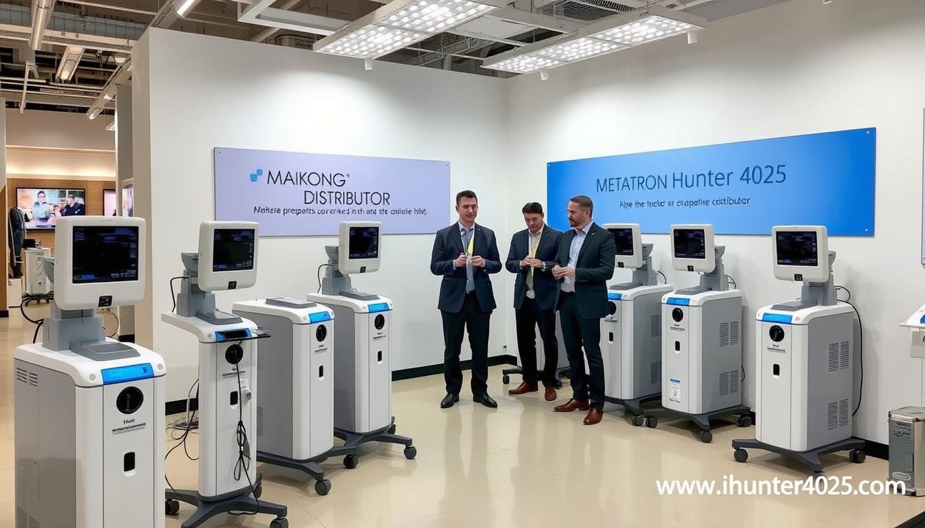 MAIKONG authorized distributor showroom with Metatron Hunter 4025 NLS devices