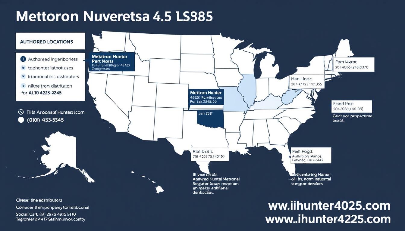 Map of authorized Metatron Hunter 4025 NLS distributors across the United States