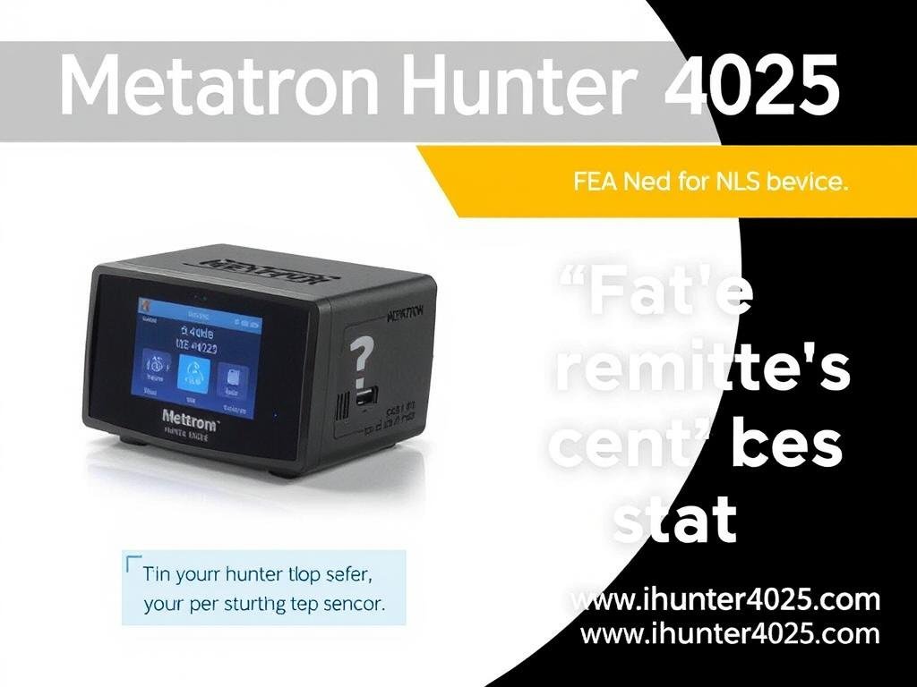 Metatron Hunter 4025 NLS FAQ concept with question marks and device