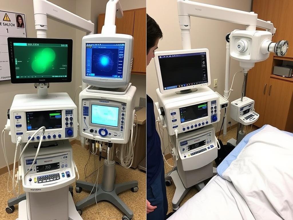Metatron Hunter 4025 NLS being used alongside traditional medical equipment
