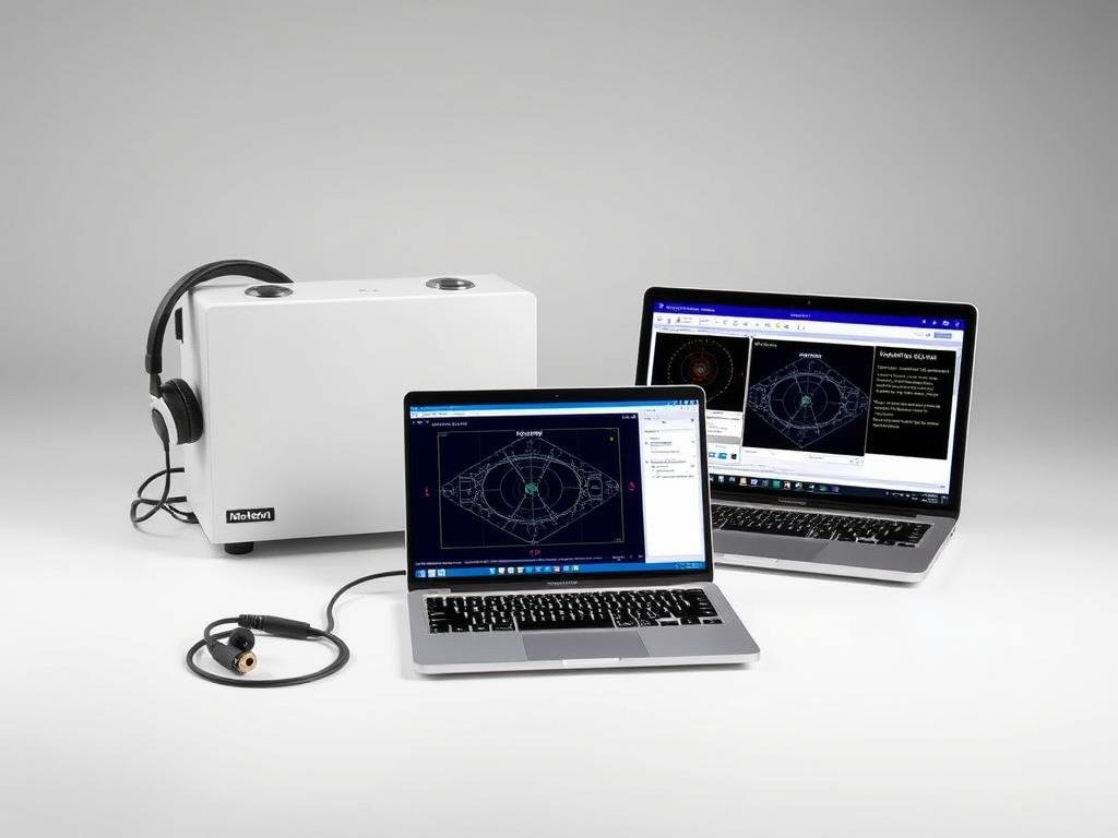 Metatron Hunter 4025 NLS device with headphones and software interface