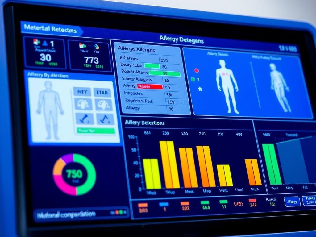 Metatron Hunter 4025 NLS interface showing allergy detection results