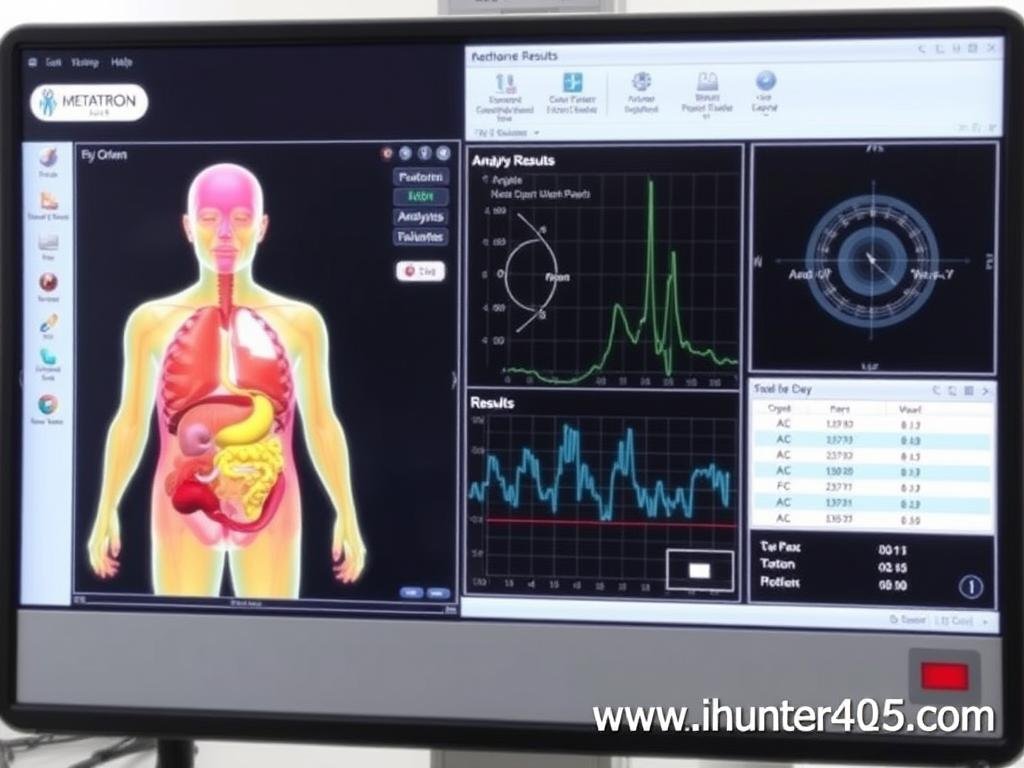 Metatron Hunter 4025 NLS software interface showing diagnostic screen