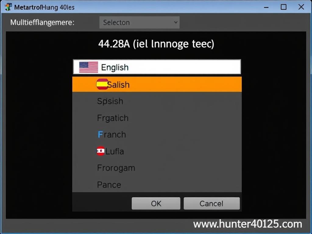 Multi-language interface options in Metatron Hunter 4025 NLS software