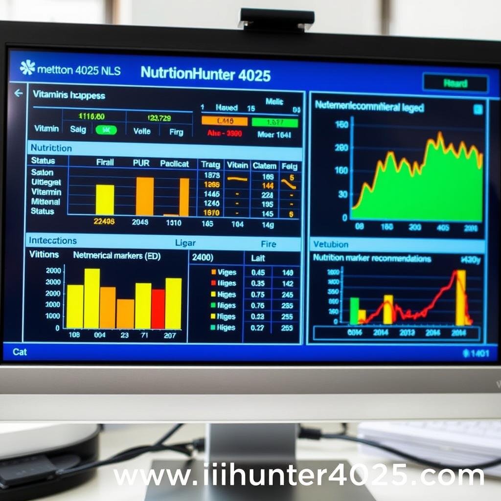 Nutritional analysis screen from Metatron Hunter 4025 NLS