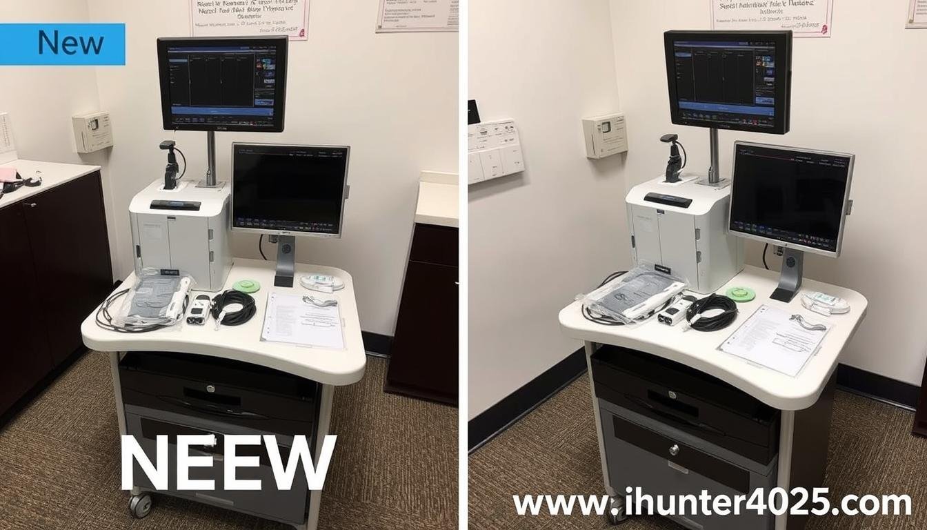 Side-by-side comparison of new and used Metatron Hunter 4025 NLS systems