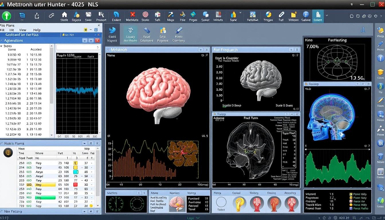 Software interface showing sleep-related brain analysis
