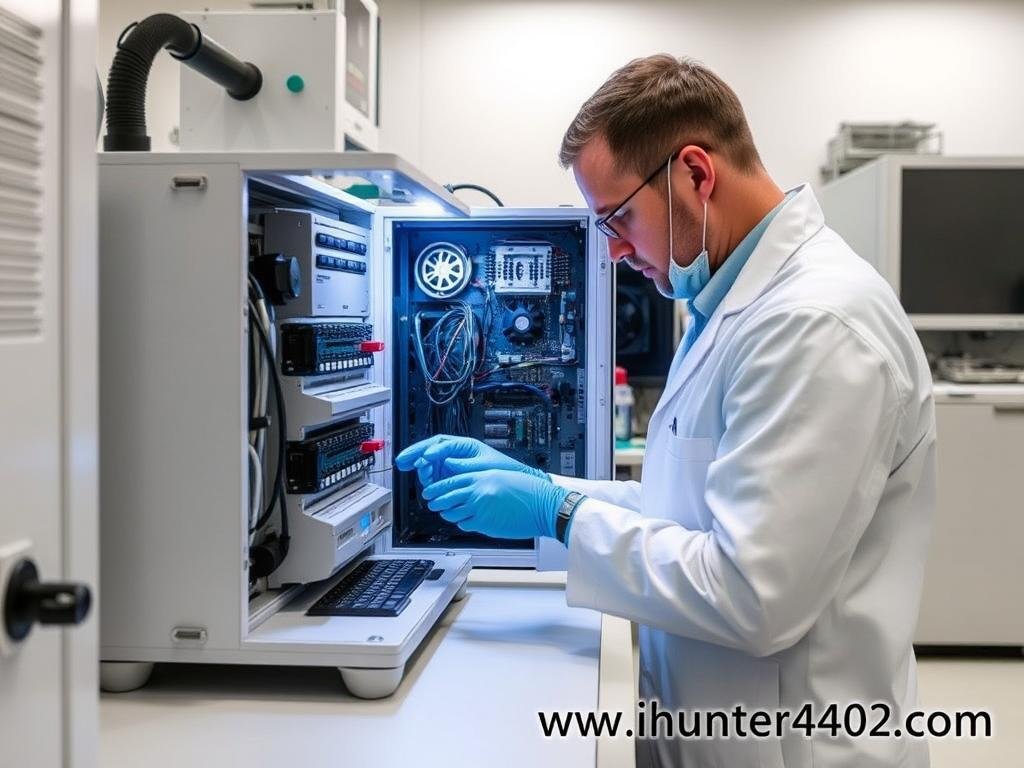 Used Metatron Hunter 4025 NLS system being inspected by a technician