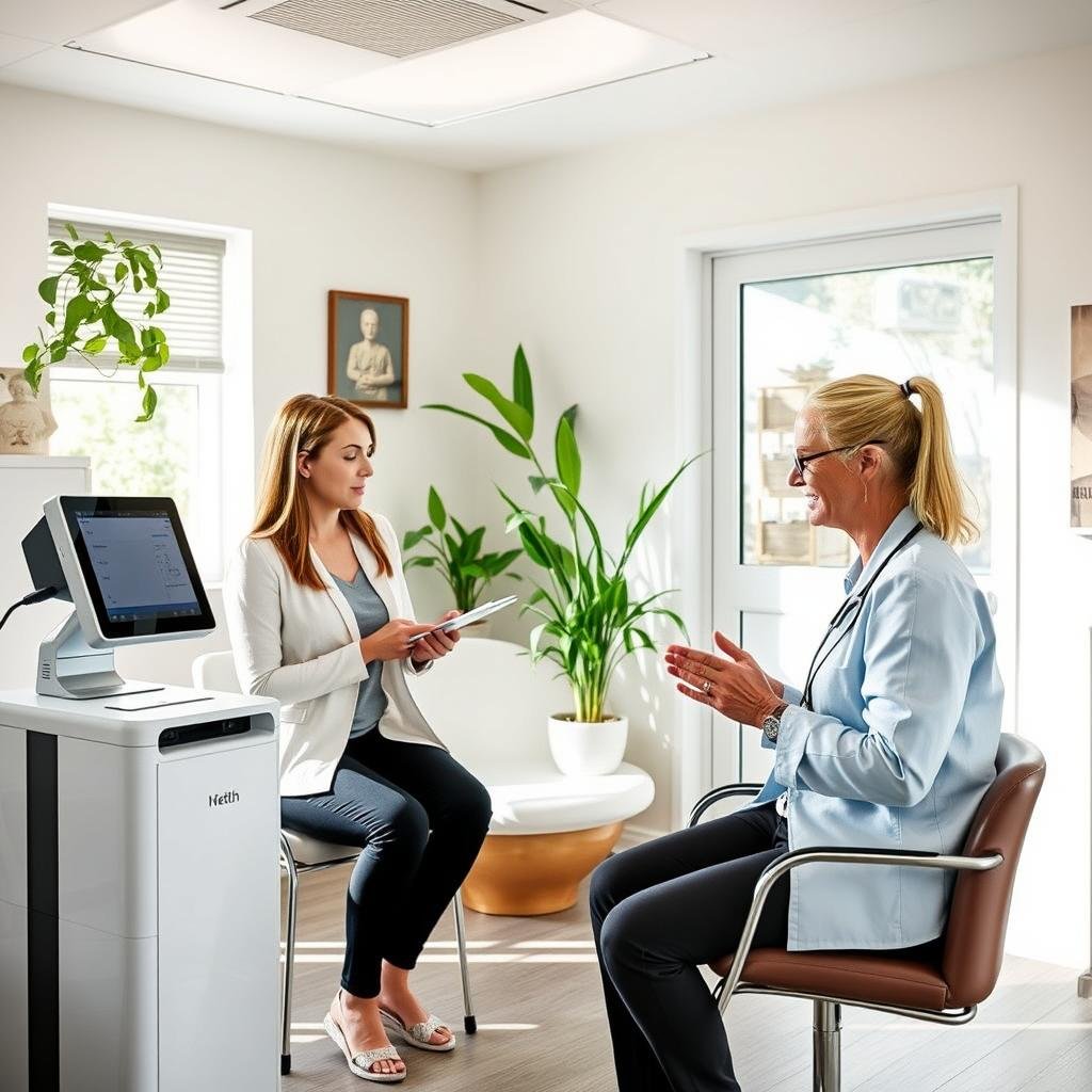 Wellness center using Metatron Hunter 4025 NLS for client assessment