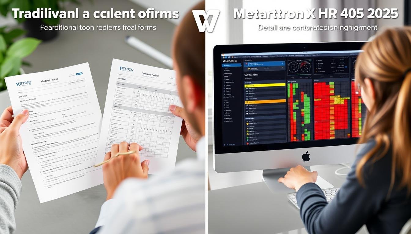 Wellness coach comparing traditional assessment with Metatron Hunter 4025 NLS results