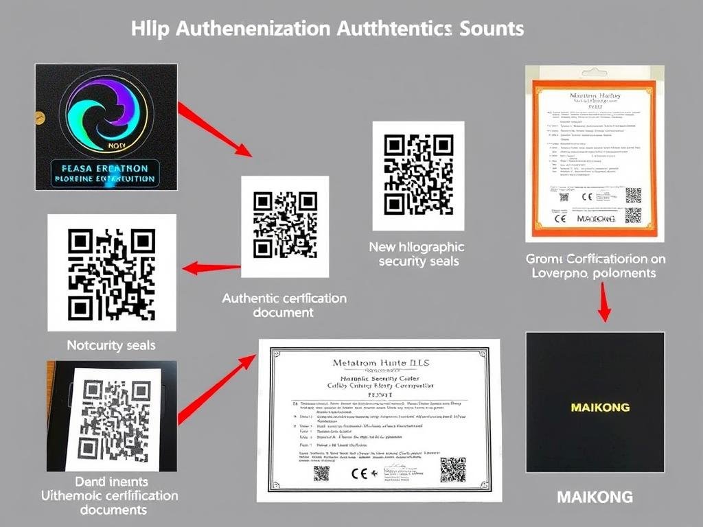 Authentication features of genuine Metatron Hunter 4025 NLS including holographic seals and certificates