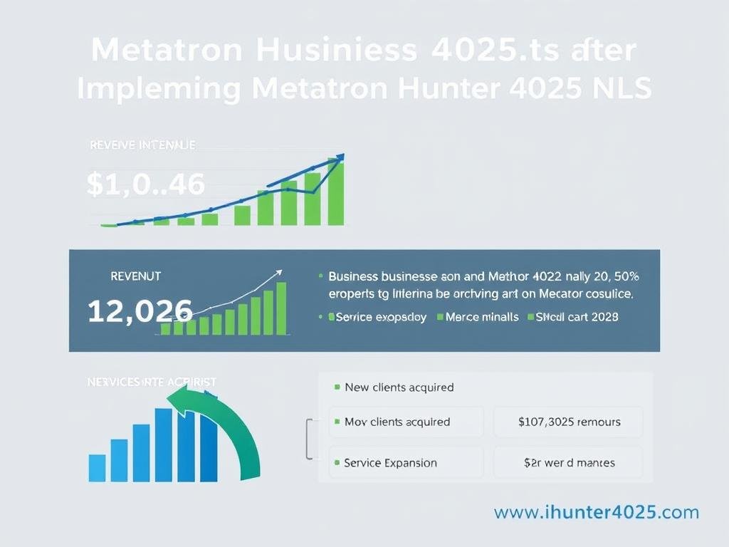 Chart showing business growth metrics after implementing Metatron Hunter 4025 NLS