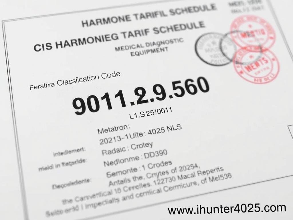 HTS classification document for Metatron Hunter 4025 NLS