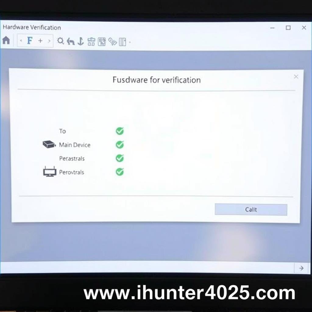 Hardware verification in Metatron Hunter 4025 NLS software