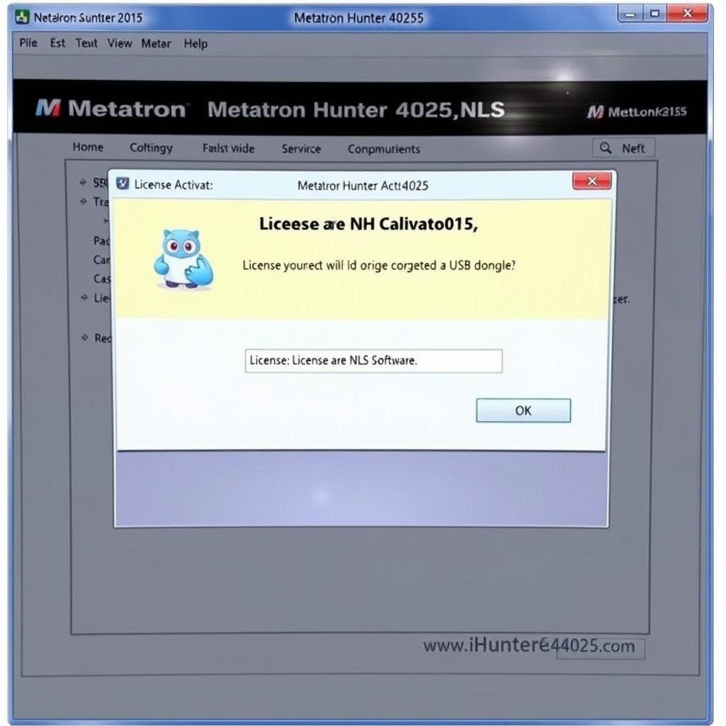 License activation for Metatron Hunter 4025 NLS software